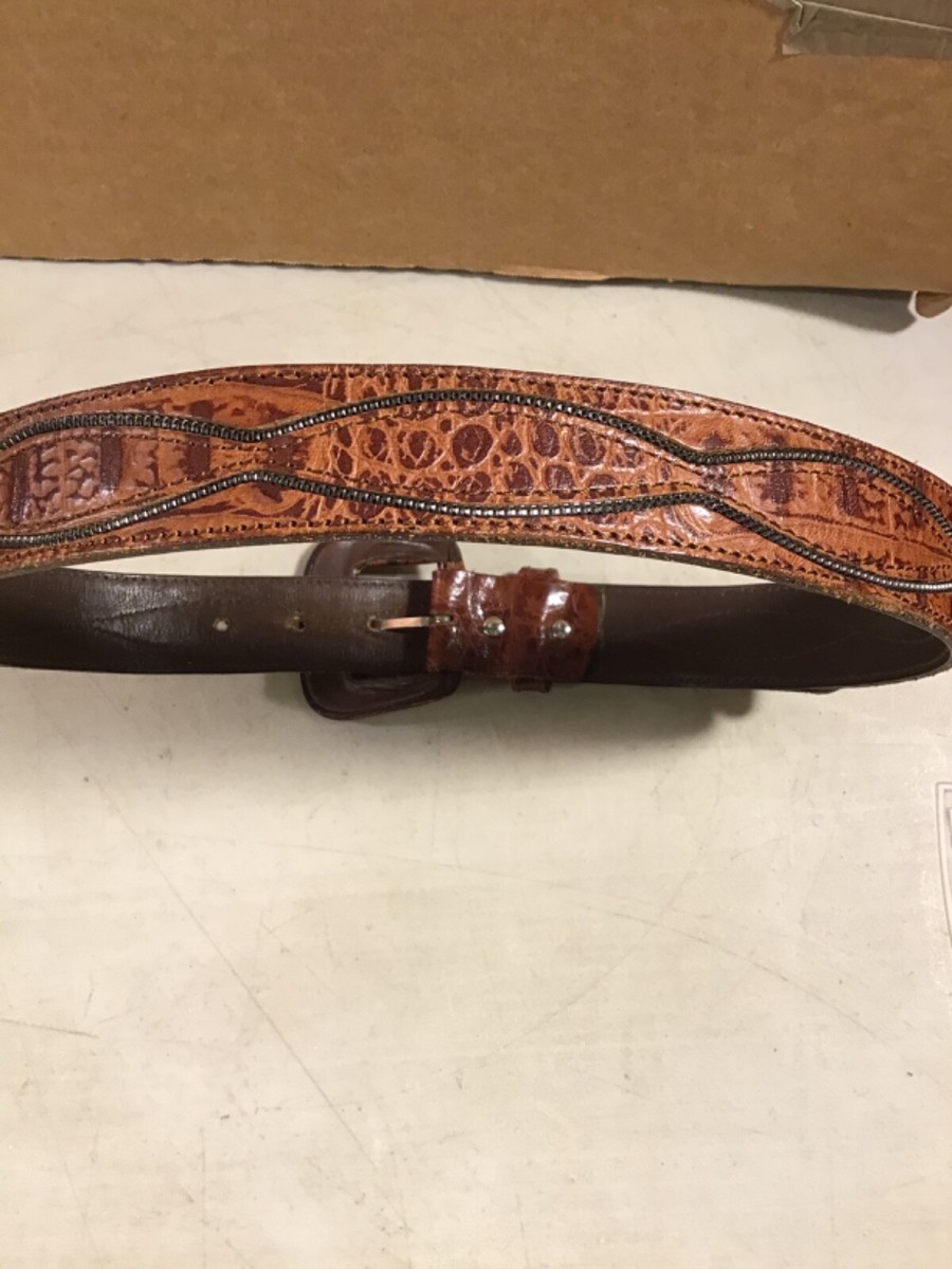 Nanni Milano Belt Size 70/28 Brown Belt Made In Italy Very  display picture 3