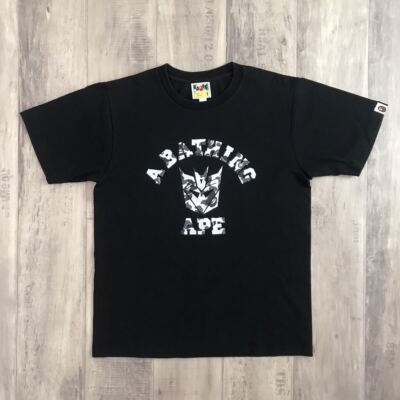 A BATHING APE BAPE TRANSFORMERS tシャツ XL BAPE × Transformers BAPE camo college logo T-shirt Black A Bathing