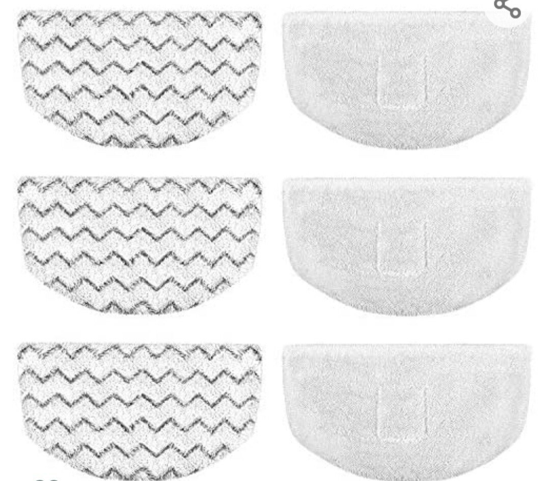 Bissell Steam Mop Replacement Pads 6pk Washable Reusable Compatible with Mr.ZZ-image