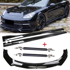 For Porsche Panamera Cayenne Front Bumper Lipside Skirts Extensionsturt Rods For Porsche Panamera Cayenne Front Bumper Lipside Skirts Extensionsturt Rods