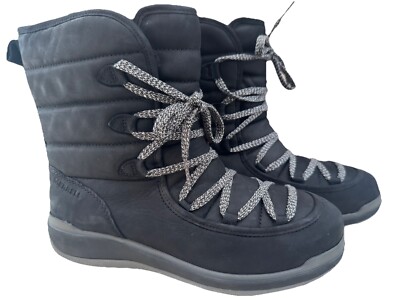 Merrell Snowcreek Polar Waterproof Boots Black J002020 Faux Fur Lined