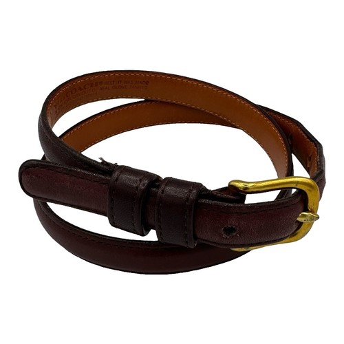BED STU Heavy Brown Leather Belt HEWITT HAMMERED BRASS NAIL  display picture 1