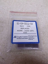 NEW Graphic Controls Red 81-04-0212-04 Cartridges, Lot of 3 Moore 14230-274-226