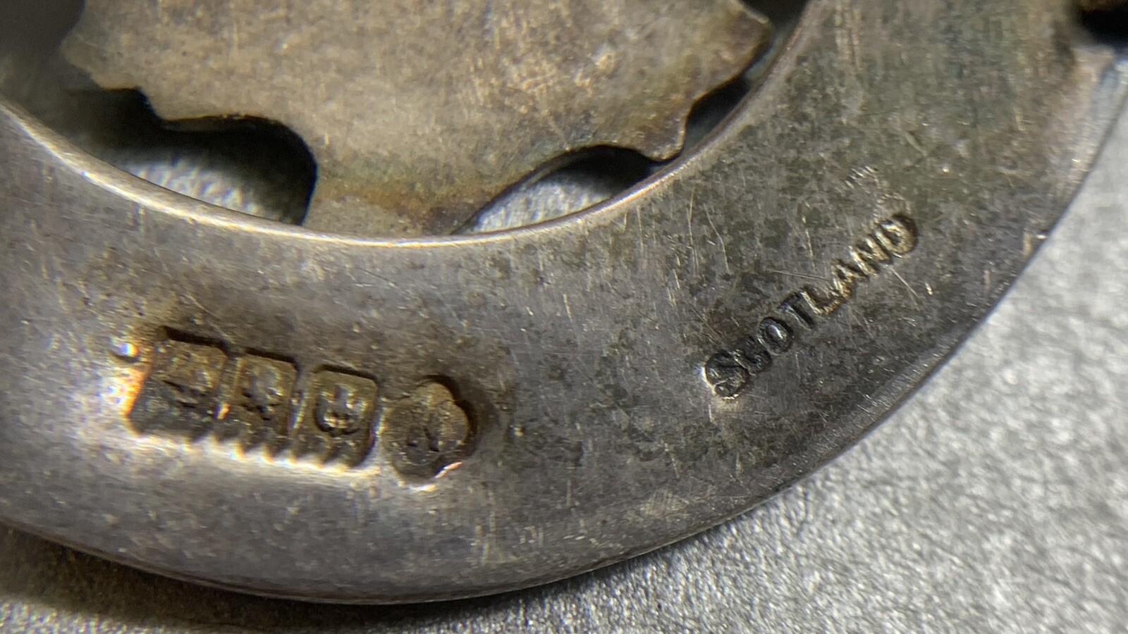 EDINBURGH SILVER, CELTIC/THISTLE DESIGN BROOCH. B… - image 5