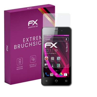 atFoliX Glasfolie für Nuu A1 Displayfolie 9H Schutzpanzer Displayschutzfolie