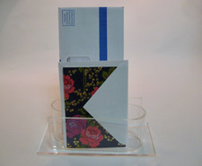 RARE DESIGN! VTG 1972 CLEAR LUCITE "S" Shaped ENVELOPE DESK LETTER HOLDER