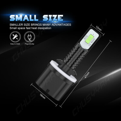 899/880 LED Headlight/Fog Bulbs For Arctic Cat & Universal ATV/UTV – 6000K White (2-Pack)