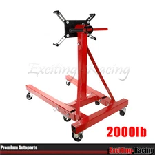 2000 LB Engine Stand Folding Motor Hoist Rebuild Dolly Mover Auto Repair Jack