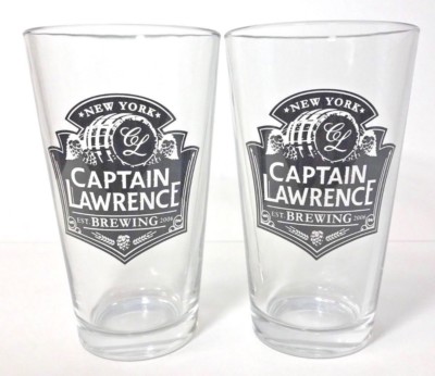 Captain Lawrence Brewing Co - 16 Ounce Pint Glass - Two (2) Glasses New ...