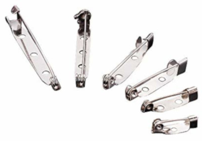 30 Stück Silberne Sicherheitsnadeln Mit Löchern – 40 Mm, Für Namensschilder, Abzeichen & Basteln