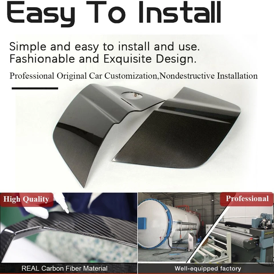 Guardabarros de puerta lateral de carbono real para Audi R8 V8 V10 cupé 2008-15 paneles embellecedor de hoja Foto 3 de 4