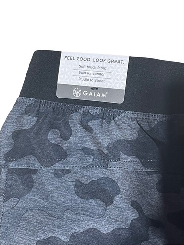 NWT$48 Gaiam Men's Karma Shorts Strength Camo Ebony Sz Small Drawstring Slim Fit - Picture 4 of 5