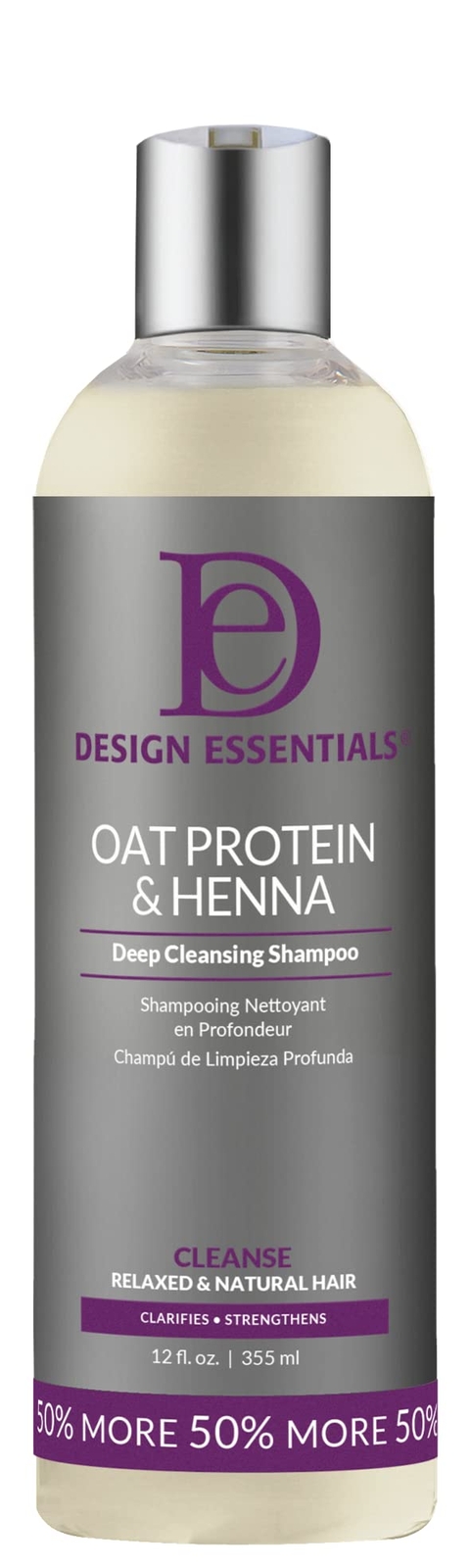 Oat Protein & Henna Deep Cleansing Shampoo, to Clarify, Strengthen, and Add V...