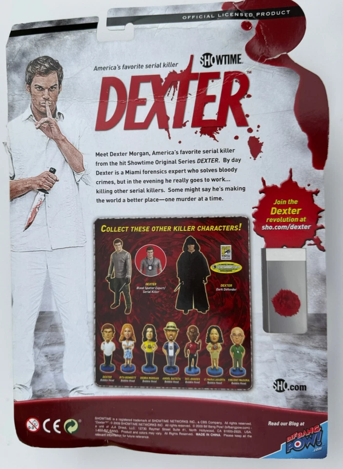 Dexter "The Dark Defender" Action Figure With Collectible Blood Slide Sealed - Image 4 of 4