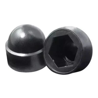 ESSENTRA Bolt Protection Cap: 1/4 in Bolt and Nut Protection Black Plastic (Bag Of 500)