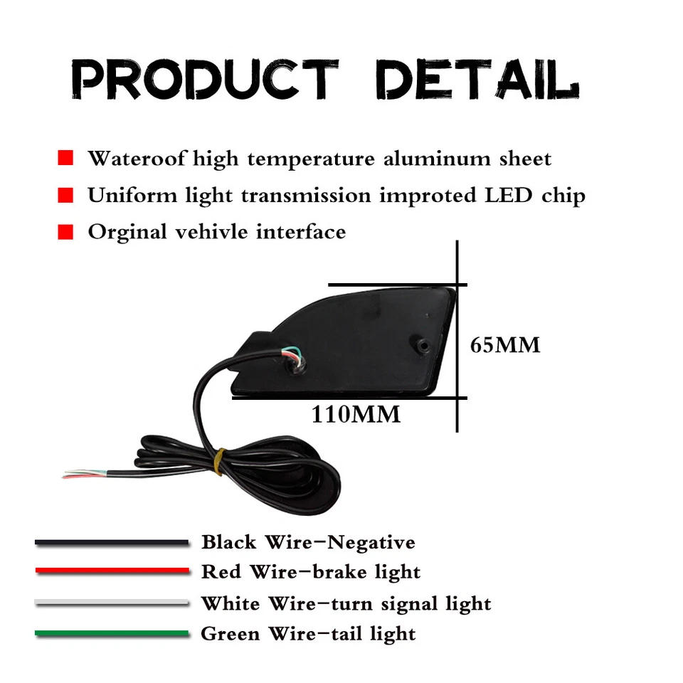 2 peças de lente vermelha faróis de neblina traseiros luzes de freio traseiras de LED para 2013-2018 Mazda 3 - Imagem 4 de 4