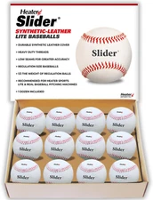 Sports Slider Lite Genuine Leather Pitching Machine Baseballs - 1 Dozen, Accurat