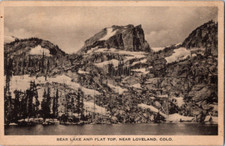 Vintage Postcard Bear Lake Flat Top Loveland Colorado Scenic Mountain Landscape