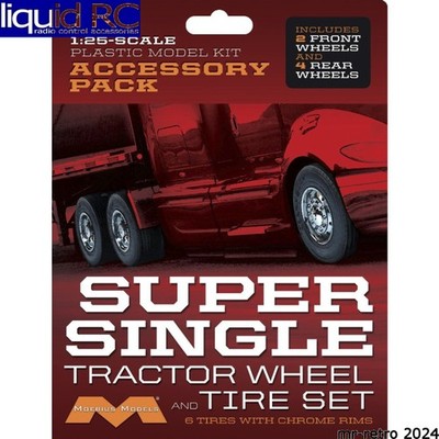 Moebius Models 1017 Super Single Tractor Wheel & Tire Set 1/25 Scale