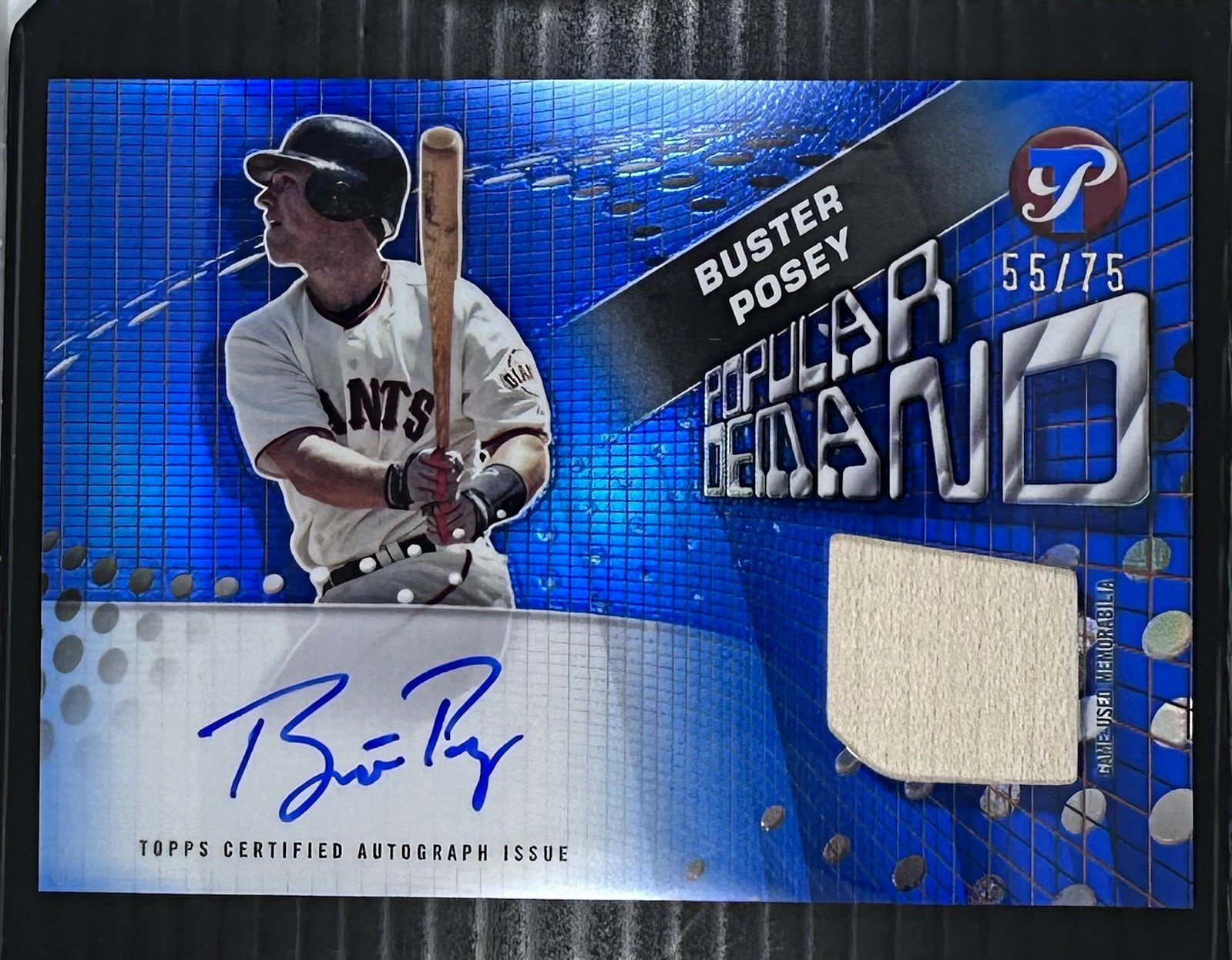 Topps 2025 Pristine Popular Demand Auto Relic Blue 55/75 Buster Posey PPDAR-BP