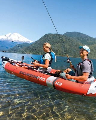 Intex 68309EP Excursion Unisex's Excursion Pro K2 Inflatable Kayak - Red