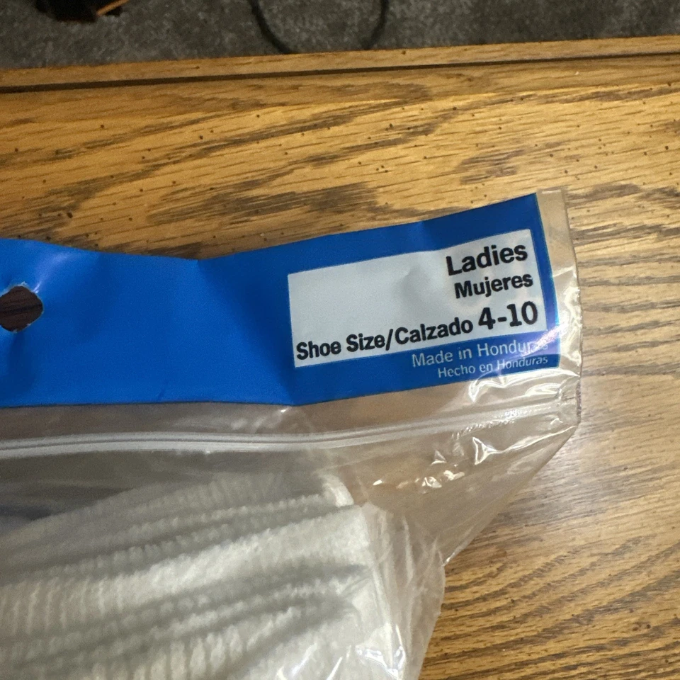 Calcetines Faded Glory para mujer 10 pares blancos talla 4-10 nuevos con etiquetas Foto 2 de 4