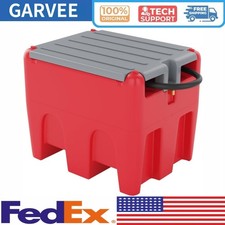 58 Gallon Portable Fuel Tank for Diesel Gasoline 13.1ft Hose 10 GPM Flow Rate