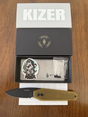 Kizer Tomb Drop Point Folding Pocket Knife Nitro-V Blade PEI Handle V3692A1