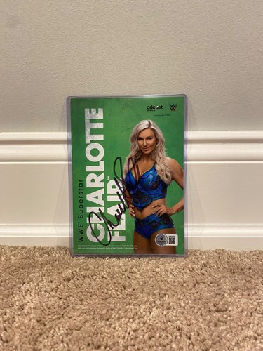 WWE CHARLOTTE FLAIR SIGNED 5x7 PROMOTIONAL PHOTO WRESTLING BECKETT