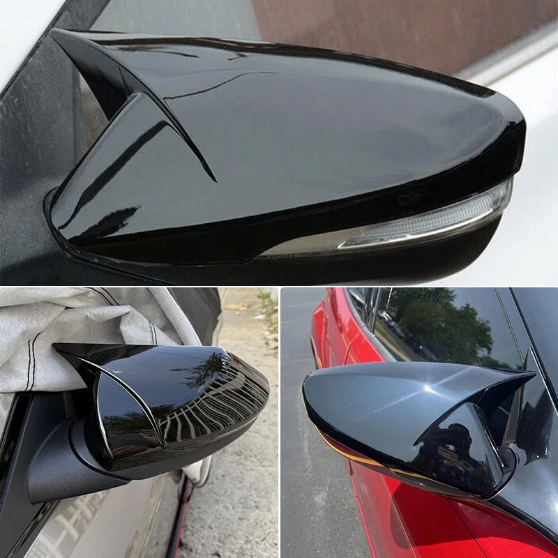 Cubierta de espejo retrovisor negro brillante para Hyundai Elantra OX 2011-16 bocina decoración Foto 3 de 4
