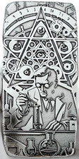 10 ozt 999 Fine Silver Art Bar - MAD SCIENCE - ADAMO TECHNE - Limited Edition 88.87 per troy oz