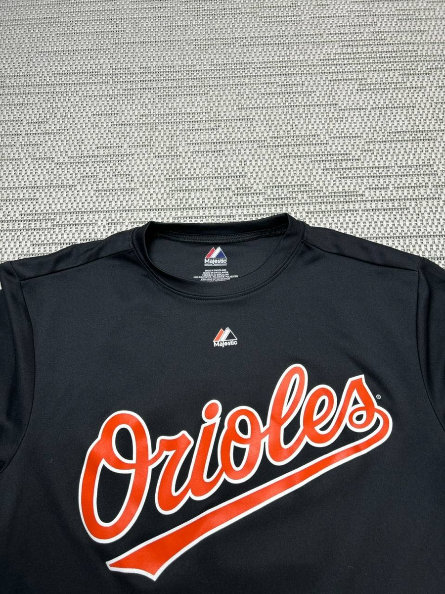 Baltimore Orioles Shirt Mens Medium Majestic Black Mlb Pullover | eBay