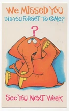 Elephant Rally Day Church Sunday School Invite Religious Southeastern PAPostcard