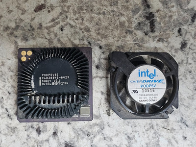 Rare Retro Intel PODP5V83 Pentium Overdrive Upgrade SU014 Vintage CPU Processor