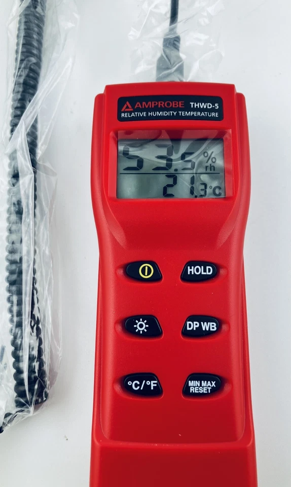 Amprobe THWD-5 Relative Humidity and Temperature Meter with Wet Bulb & Dew Point - Image 2 of 4