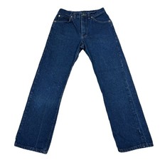 Vintage 90s Lee Jeans Men's 30x30 Straight Leg Cotton Dark Wash 200-0189 Western