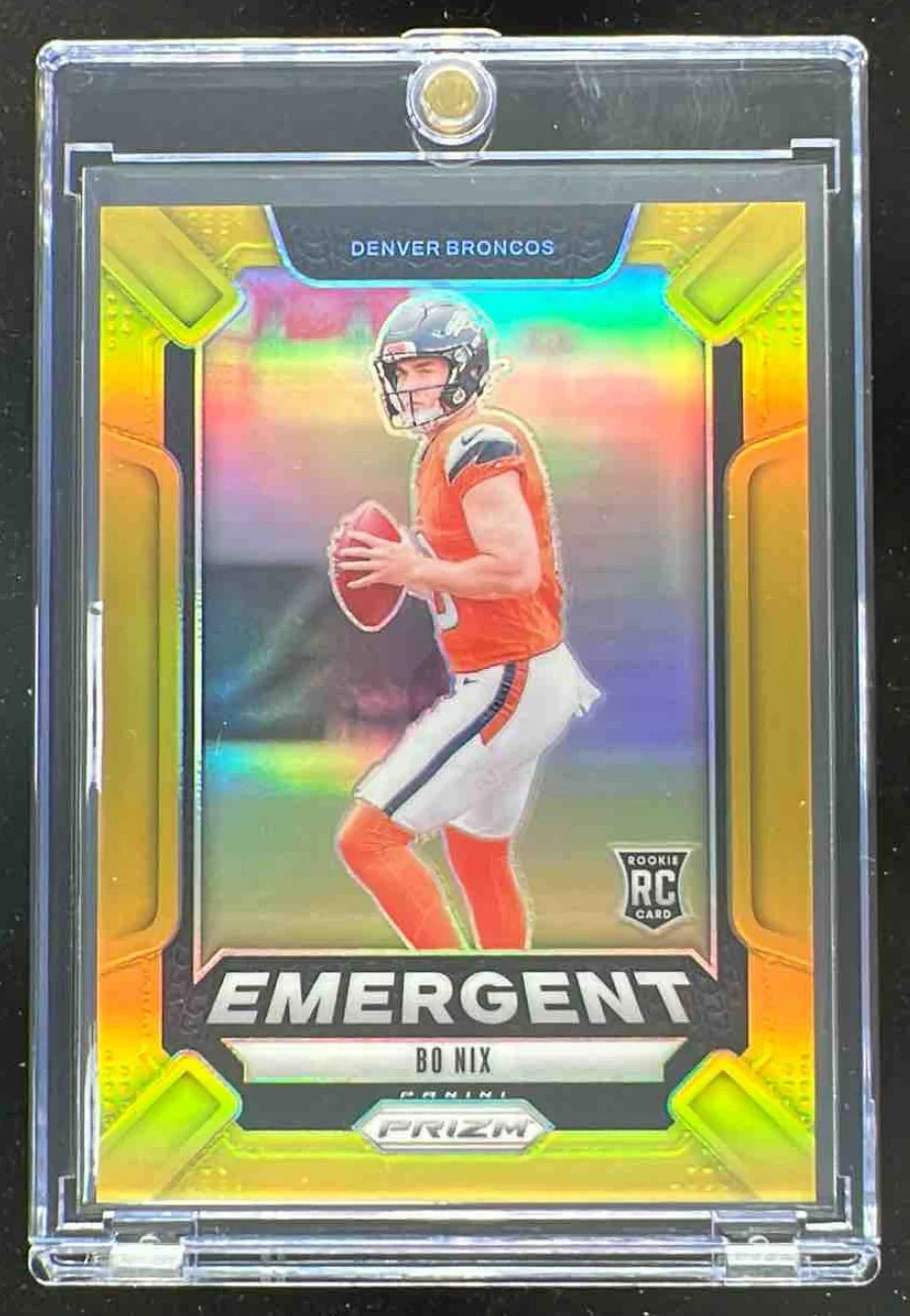 2024 Panini Prizm Emergent Gold Prizm #3 Bo Nix RC /10