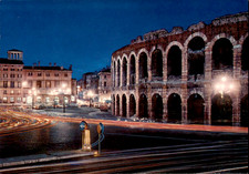 Postcard Verona Notturno di Piazza Bra con Arena 119 Street View Architecture