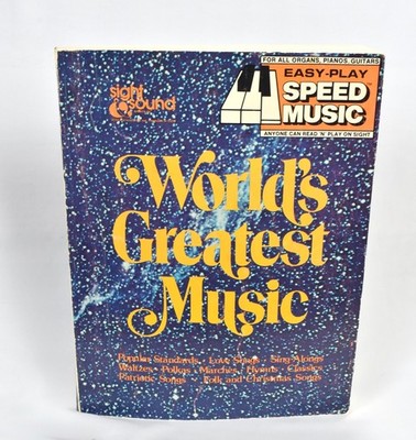 Easy-Play Speed Music BIG Song Book by Sight & Sound 1974 World's Greatest Music