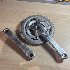 Set pedivelle Sugino Mighty 350x 104 BCD TRIPLE 175 forgiate vintage MTB 9 velocità