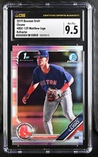 Matthew Lugo Rookie 9.5 Mint Plus CSG 2019 Bowman Chrome Draft 1st Bowman