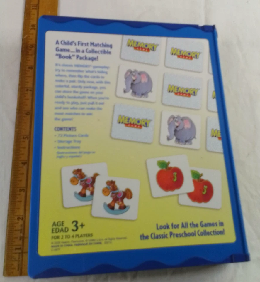 Hasbro Memory Matching Game Classic Preschool  Bookshelf Edition - Image 4 of 4