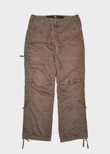 Marithe Grancois Girbaud Pants Womens Medium Brown Cargo Military Low Rise Y2k