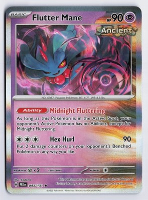 Flutter Mane - PRE #043/131 SV: Prismatic Evolutions Rare Holo NM
