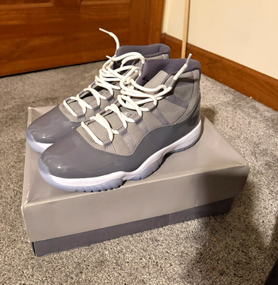 Jordan Air Jordan 11 Retro Cool Grey 2021 High Top Leather Men s 12 CT8012-005