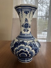 Delft Vase antik blau weiß ca. 30 cm