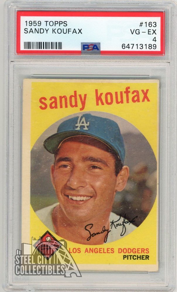 Sandy Koufax 1959 Topps Card #163 PSA 4 VG-EX (189)