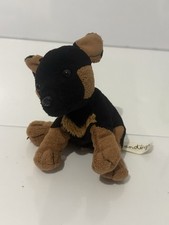 Nintendo Nintendogs Dog Plush 6 Black Tan Dog 2007 Toy