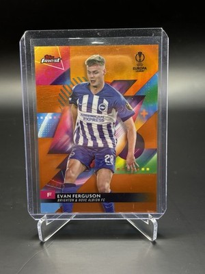 2023-24 Topps Finest UEFA Club Competitions - Evan Ferguson Orange Refractor /25