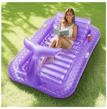 Moko Pool Floats Adult, Large Floating Bed Ice Bar, Tanning Bed 71.6” x 47.2"